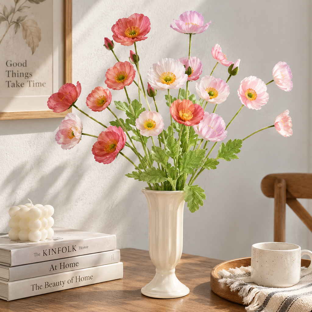 Lifelike Iceland Poppy Stem