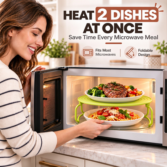🍽️ Microwave 2-Tier Heating Rack