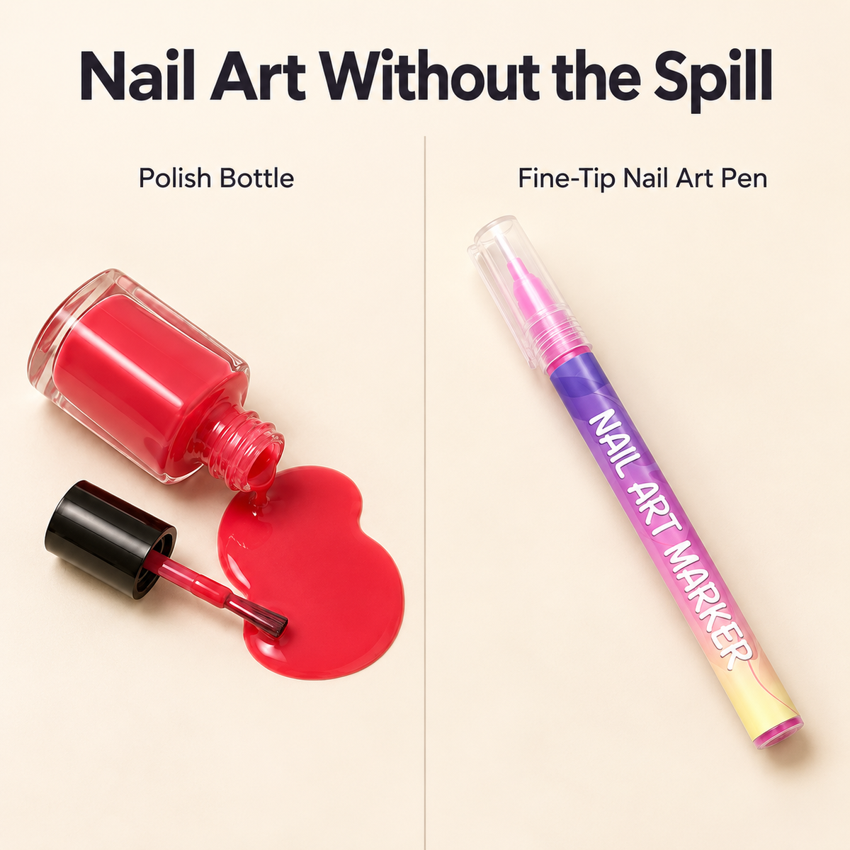 12-Color Fine-Tip Nail Art Pens
