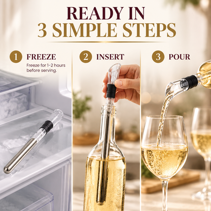 Wine Chiller Stick with Built-In Pouring Spout
