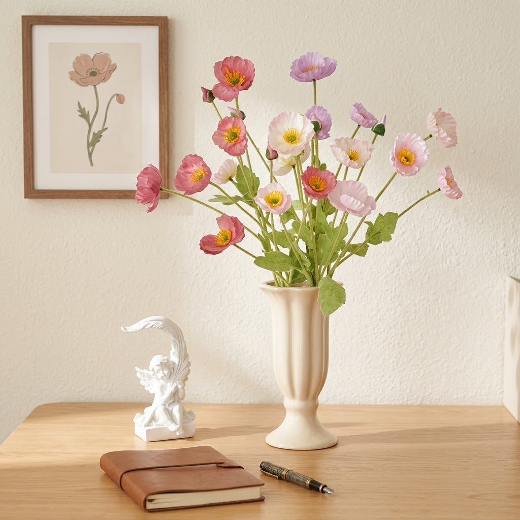 Lifelike Iceland Poppy Stem