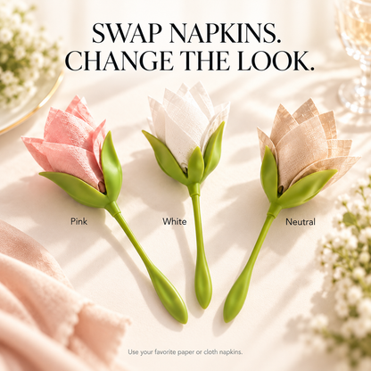 Rose-Shaped Napkin Holders