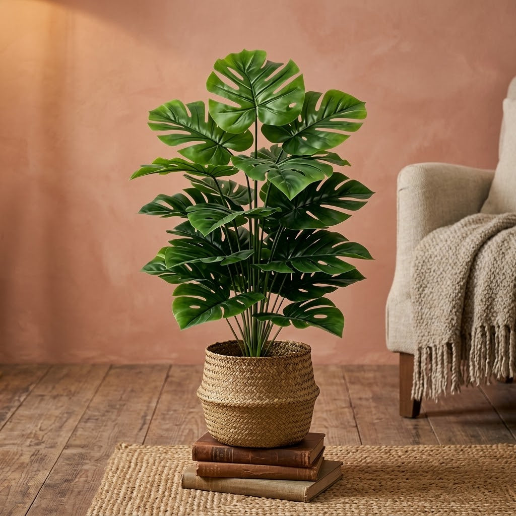 Faux Monstera Ornament