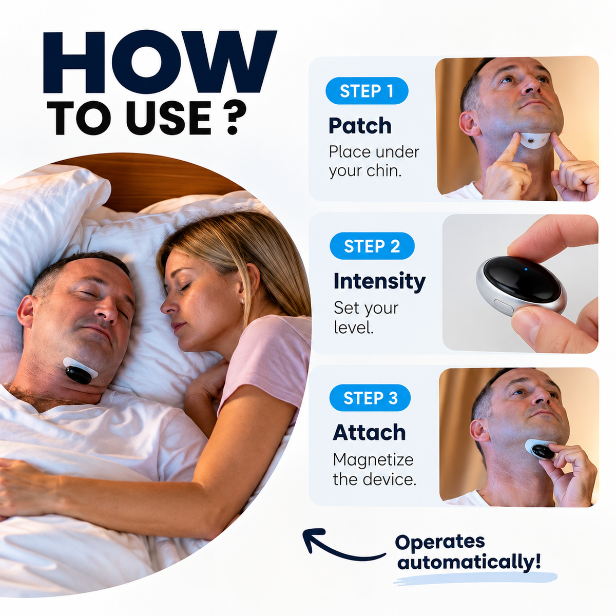 Smart Anti-Snore Chin Device | Stop Snoring, Mask-Free