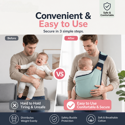 👶 4-in-1 Baby Carrier – Less Arm Strain, More Cuddles