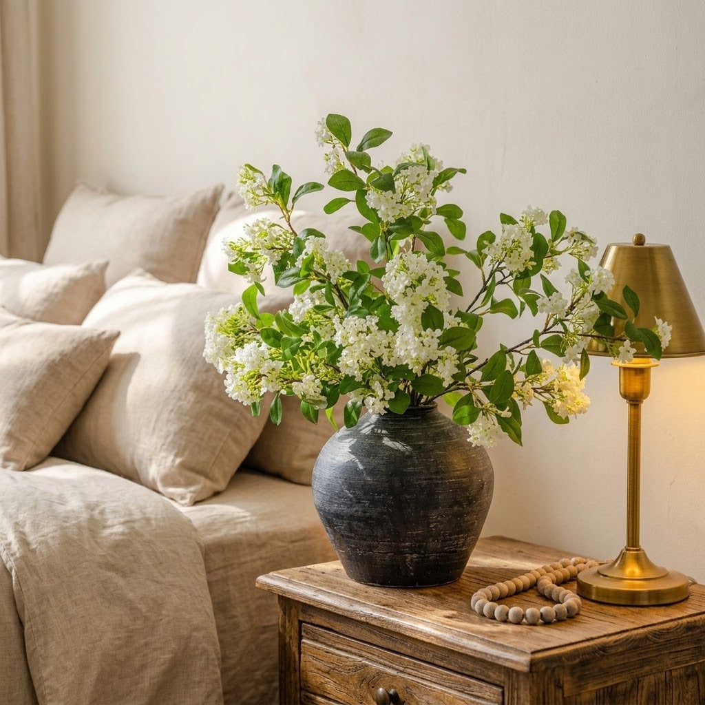 Lifelike Lilac Blossom Bouquet