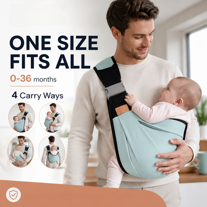 👶 4-in-1 Baby Carrier – Less Arm Strain, More Cuddles