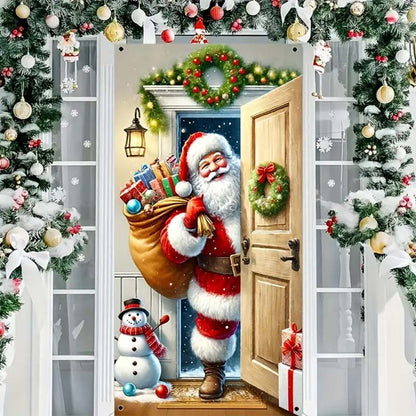 🎅 Christmas Door Cover | Instant Holiday Makeover