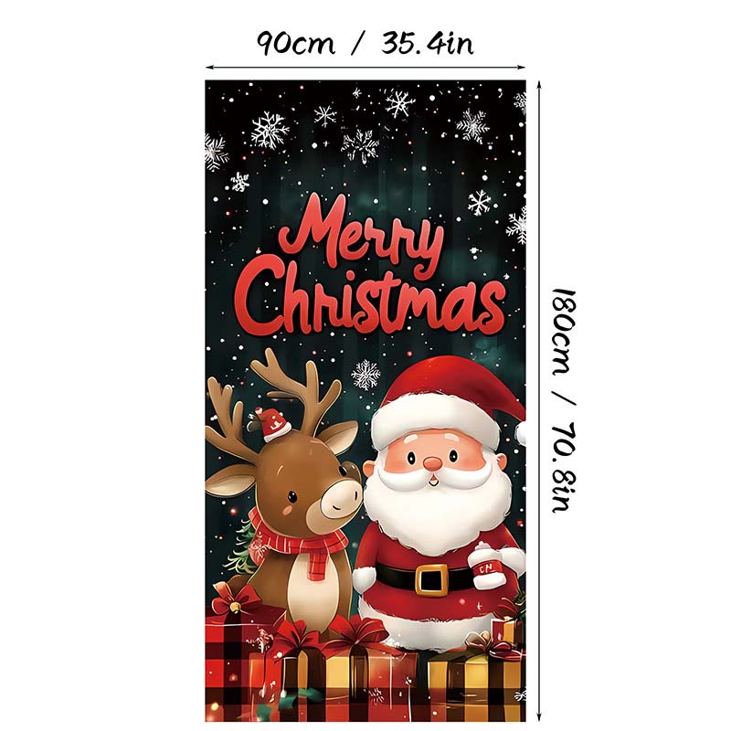 🎅 Christmas Door Cover | Instant Holiday Makeover