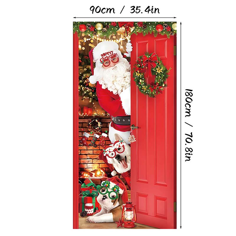 🎅 Christmas Door Cover | Instant Holiday Makeover