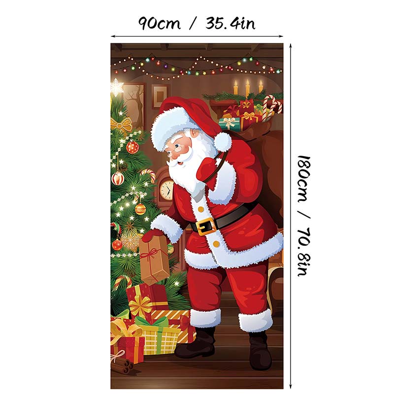 🎅 Christmas Door Cover | Instant Holiday Makeover