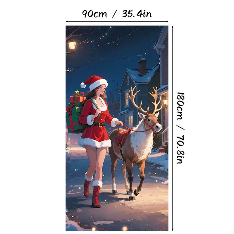 🎅 Christmas Door Cover | Instant Holiday Makeover