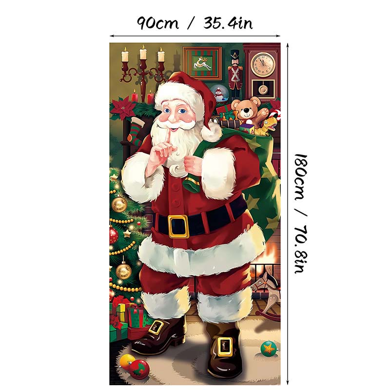 🎅 Christmas Door Cover | Instant Holiday Makeover