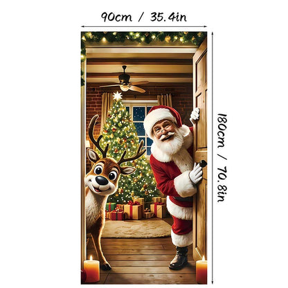 🎅 Christmas Door Cover | Instant Holiday Makeover
