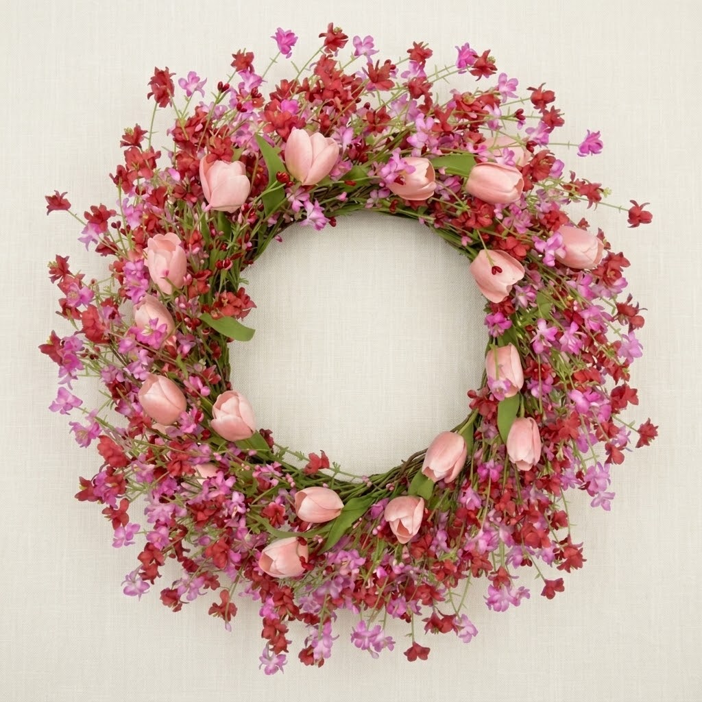 Spring Floral Door Wreath